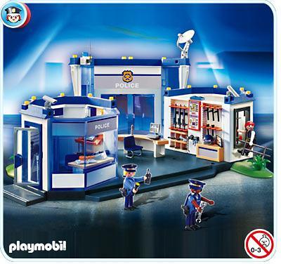 Commissariat De Police Playmobil 4264 - Avec Policier Et Bandit - Occasion